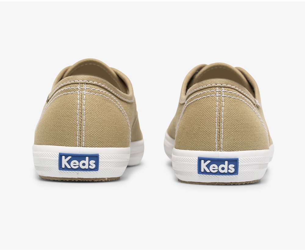 Keds Sneakers Brown - Champion Seasonal Organic Cotton Canvas - Womens HPBTND-194